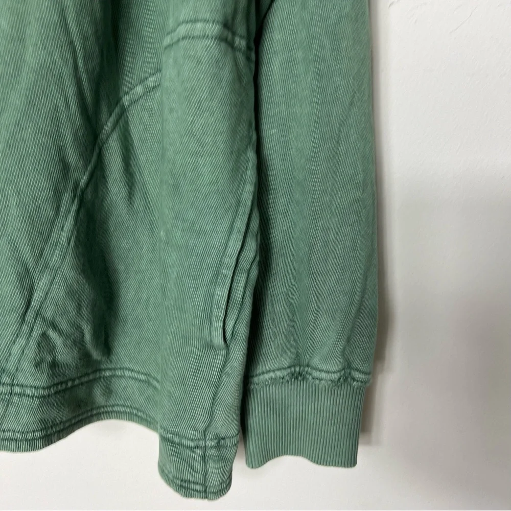 Aerie American Eagle Oversized Hoodie Sweatshirt Henley Button Up Hood Green *S - Picture 3 of 15